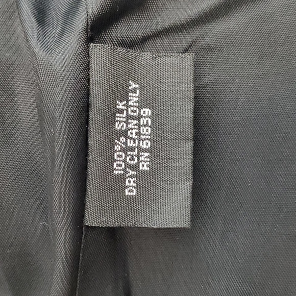 Rickie Freeman for Teri Jon Silk Black Blazer Women Two snaps Size 4 - Picture 7 of 8